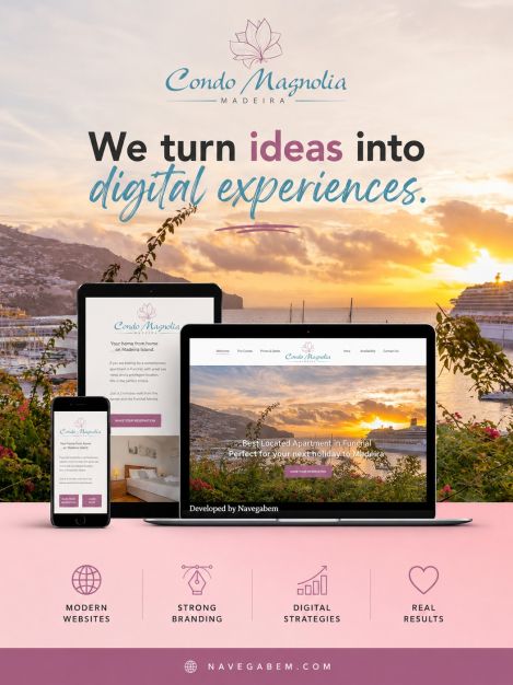 🇵🇹 Português

Uma boa ideia merece ganhar vida no digital.
Na Navega Bem, transformamos conceitos em experiências digitais modernas, funcionais e pensadas para valorizar cada negócio.
Do design ao desenvolvimento, criamos websites que combinam identidade, tecnologia e uma experiência intuitiva em todos os dispositivos.
A sua ideia pode ser o nosso próximo projeto.

🇬🇧 English

We turn ideas into digital experiences.
At Navega Bem, we transform concepts into modern, functional digital experiences designed to bring real value to every business.
From design to development, we create websites that combine strong visual identity, technology and a seamless experience across all devices.
Your idea could be our next project.

👉 navegabem.com

#navegabem #webdesign #webdevelopment #digitalmarketing #branding #design #website #madeira