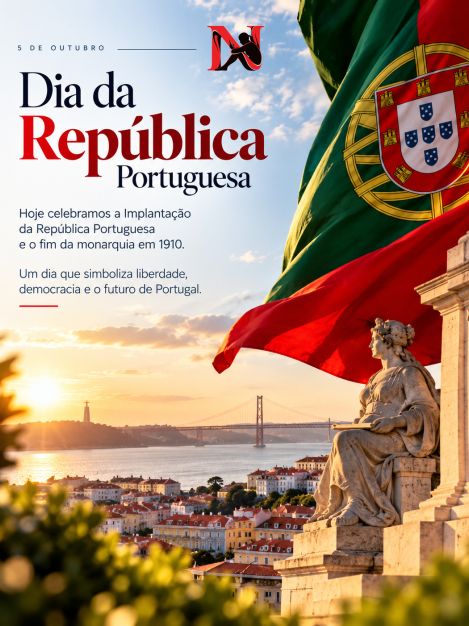🇵🇹 5 de Outubro | Implantação da República Portuguesa
Hoje assinalamos uma data marcante da nossa História. A 5 de outubro de 1910, foi proclamada a República Portuguesa, colocando fim à monarquia e iniciando uma nova etapa na história de Portugal.
Um dia para recordar o nosso passado, valorizar a nossa história e celebrar Portugal. 
Feliz Dia da República!

#5deoutubro #diadarepublica #portugal #republicaportuguesa #navegabem