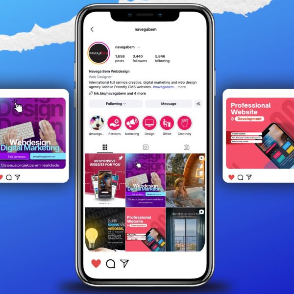 Uma presença consistente nas redes sociais é um verdadeiro game changer para o seu negócio. 🚀
 Publicar regularmente, comunicar com o seu público e manter uma imagem alinhada com a sua marca aumenta a confiança e a visibilidade.
 Quem aparece, é lembrado — e quem é lembrado, vende mais.

A consistent presence on social media is a true game changer for your business. 🚀
 Posting regularly, engaging with your audience and maintaining a strong brand image increases trust and visibility.
 Those who show up get remembered — and those who are remembered, sell more.
► http://www.navegabem.com
 +Info: Link in the BIO
.
 #navegabem #marketingdigital #redessociais #socialmediamarketing #presencadigital