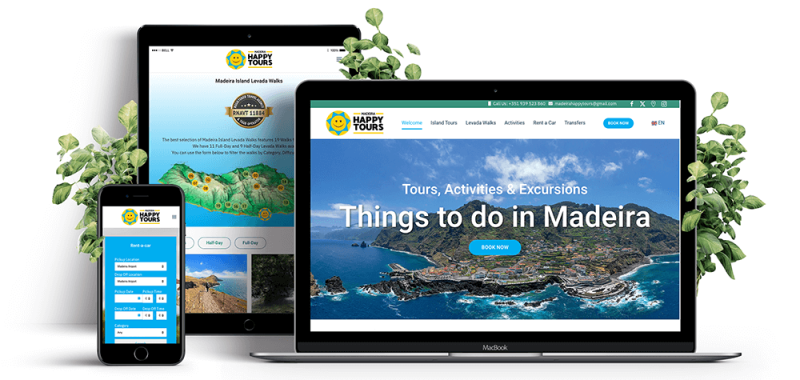 Web Design Mockup - Madeira happy Tours