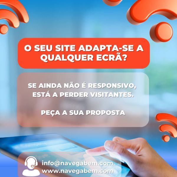 🇵🇹
📱 O seu site adapta-se a qualquer ecrã?
 Se ainda não é responsivo, está a perder visitantes. Criamos websites modernos que funcionam perfeitamente em mobile, tablet e desktop.
🇬🇧
📱 Is your site mobile-friendly?
 If it’s not responsive yet, you’re losing visitors. We build modern websites that work perfectly on mobile, tablet, and desktop.
► http://www.navegabem.com
 +Info: Link in the BIO
.
 #navegabem #webdesign #designwebmadeira #criacaodesites #uxdesign #presencadigital #identidadevisual #joomla #siteprofissional #empreendedorismofunchal #negociosonline #agenciadigital #marketingdigital #portfoliowebdesign