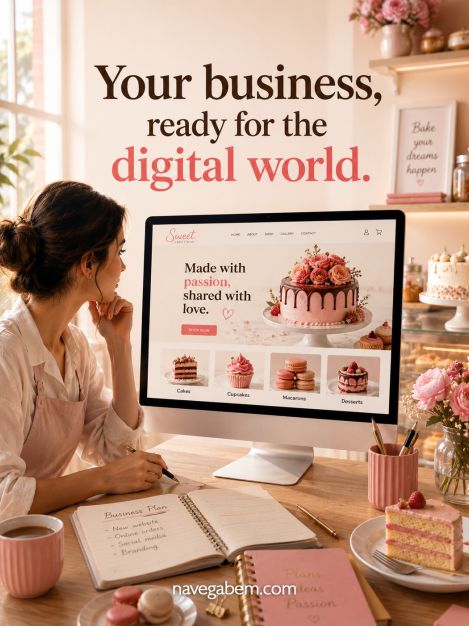 🇵🇹

O seu negócio está pronto para o mundo digital? 🍰✨
Independentemente da área, uma presença online profissional pode transformar a forma como os clientes descobrem, conhecem e escolhem a sua marca.
Criamos websites à medida de cada negócio, combinando um design apelativo com funcionalidade, rapidez e uma experiência pensada para os seus clientes.
Da ideia ao digital, ajudamos o seu negócio a dar o próximo passo.

🇬🇧

Is your business ready for the digital world? 🍰✨
Whatever your industry, a professional online presence can transform the way customers discover, connect with and choose your brand.
We create websites tailored to each business, combining attractive design, functionality, speed and a great user experience.
From your idea to the digital world, we help your business take the next step.

👉 navegabem.com

#navegabem #webdesign #webdevelopment #digitalbusiness #marketingdigital